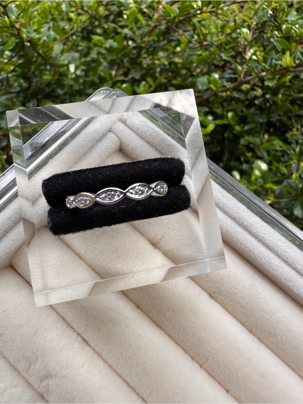Silver Marquise CZ Band - Silver